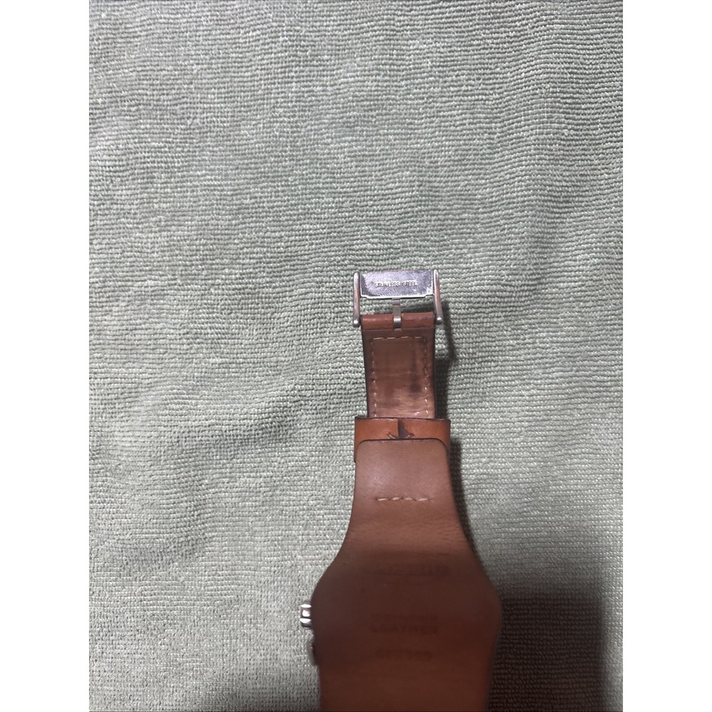 Fossil Coachman Chrono Watch White Black CH2986 Leather New Battery  EUC  /w Tin - Picture 9 of 16